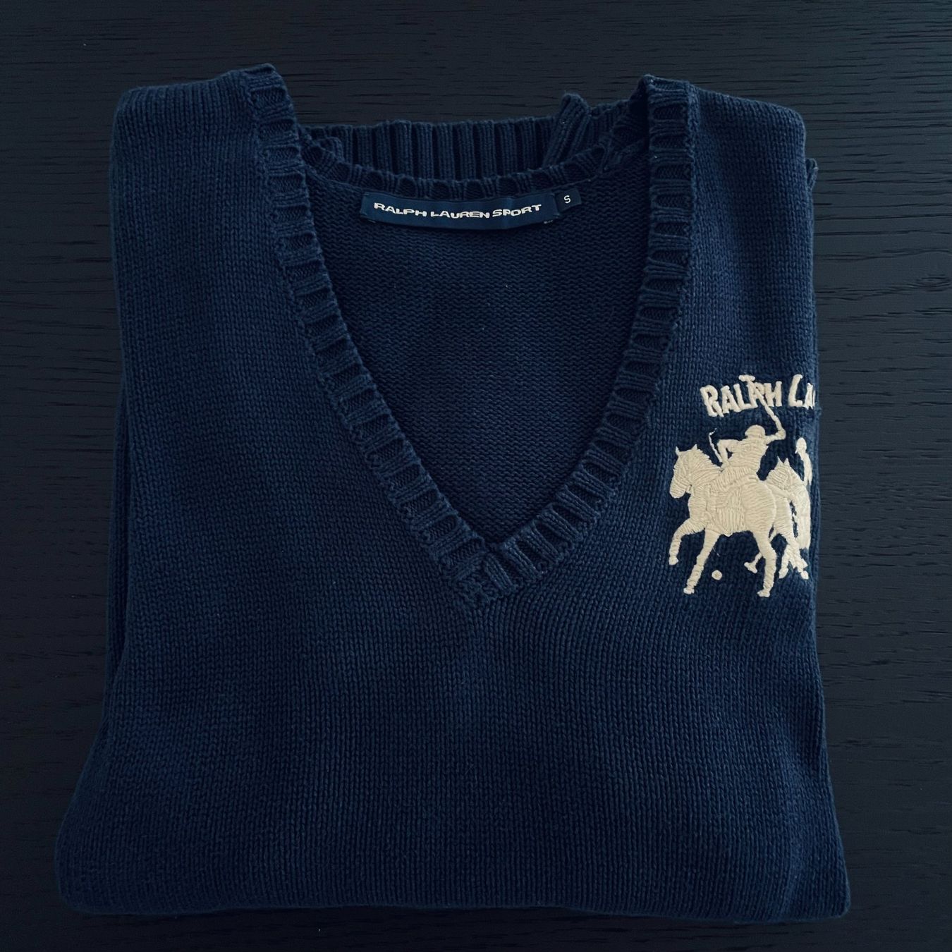 Ralph Lauren Maglioni & Felpe: Rundhalspullover, Pullover Ralph Lauren Sport dunkelblau, S – Usato da Hünenberg venduto da Dominique1974 2