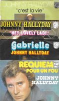 Johnny Hallyday 4 SP's - C'est la vie, Gabrielle, Hey Lovely