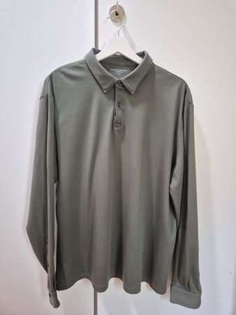 Charles Tyrwhitt Long Sleeve Polo Shirt Green Size L