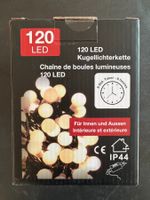 120 LED Kugellichterkette warmweiss IP44 Timer OVP