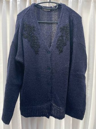 Elegante Strickjacke von Naf Naf  Gr. L  Mit Perlen-Besatz