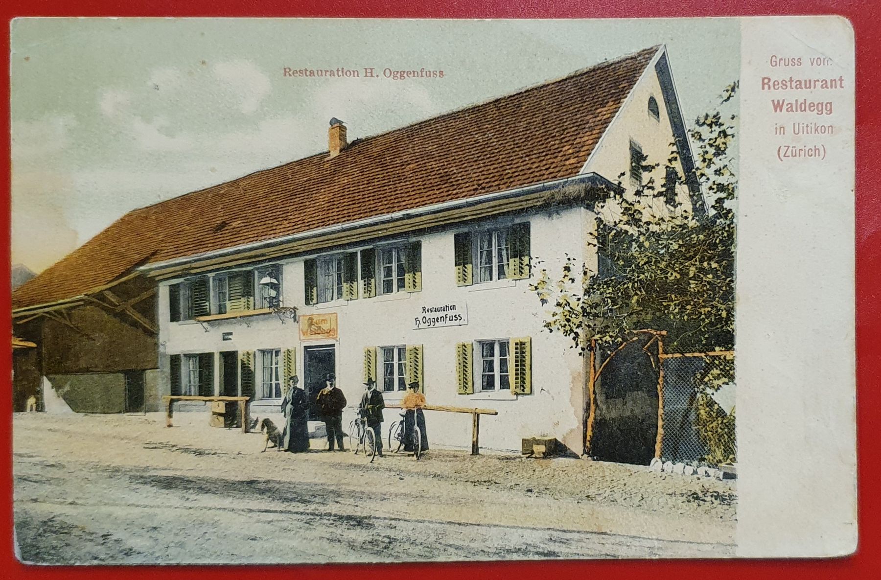 Cartoline postali: Restaurant Waldegg in Uitikon 1908 – Usato da Kreuzlingen venduto da Rschweiz1