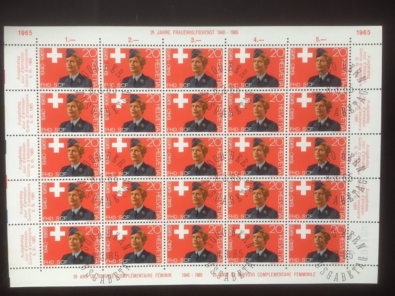 Tutti i francobolli: 6 Markenbögen 1963-66 gestempelt – Usato da Nesslau venduto da zueri6 1