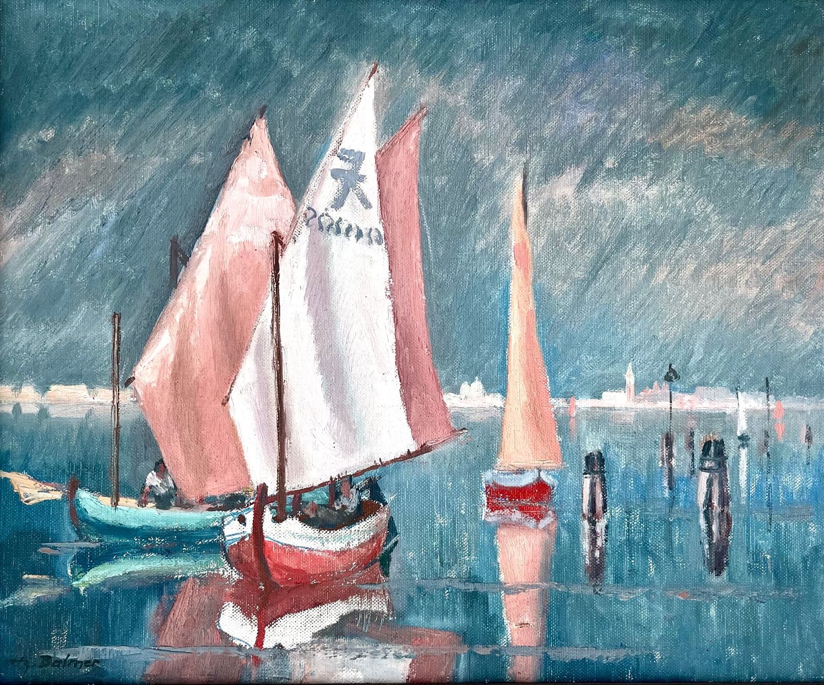 Gemälde: Heinz Balmer, Ölgemälde, Boote – Gebraucht aus Olten von peterblau 1