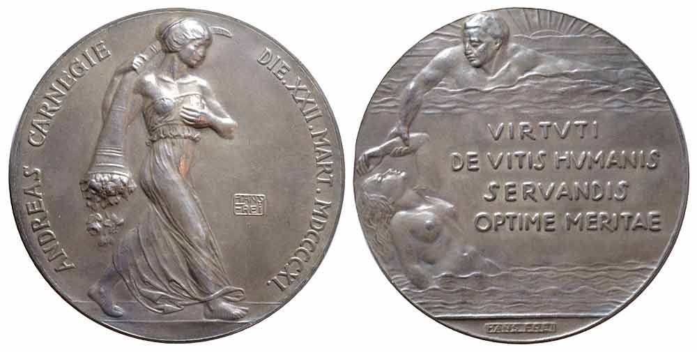 Medaillen: Silbermedaille 1911, Carnegie Foundation – Gebraucht aus Chiasso von Novamarketing