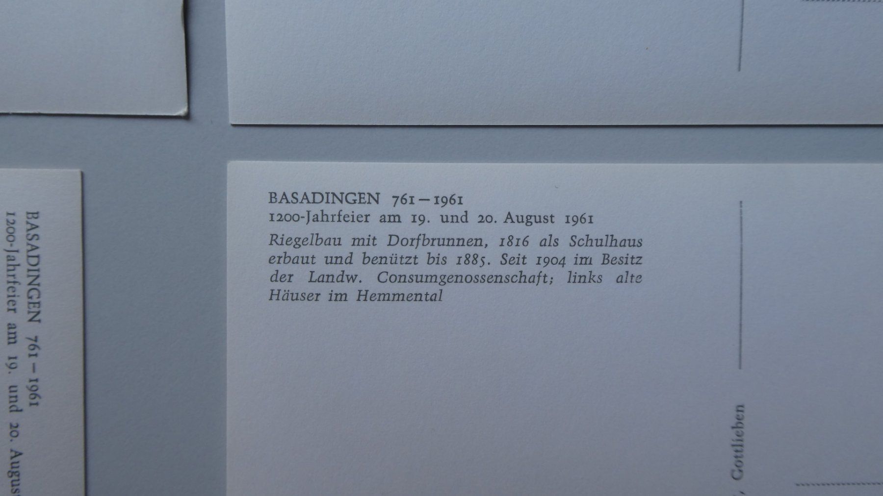 Cartoline postali: 4 Basadingen Postkarten 1961 historisch – Usato da Frauenfeld venduto da Astra13 2