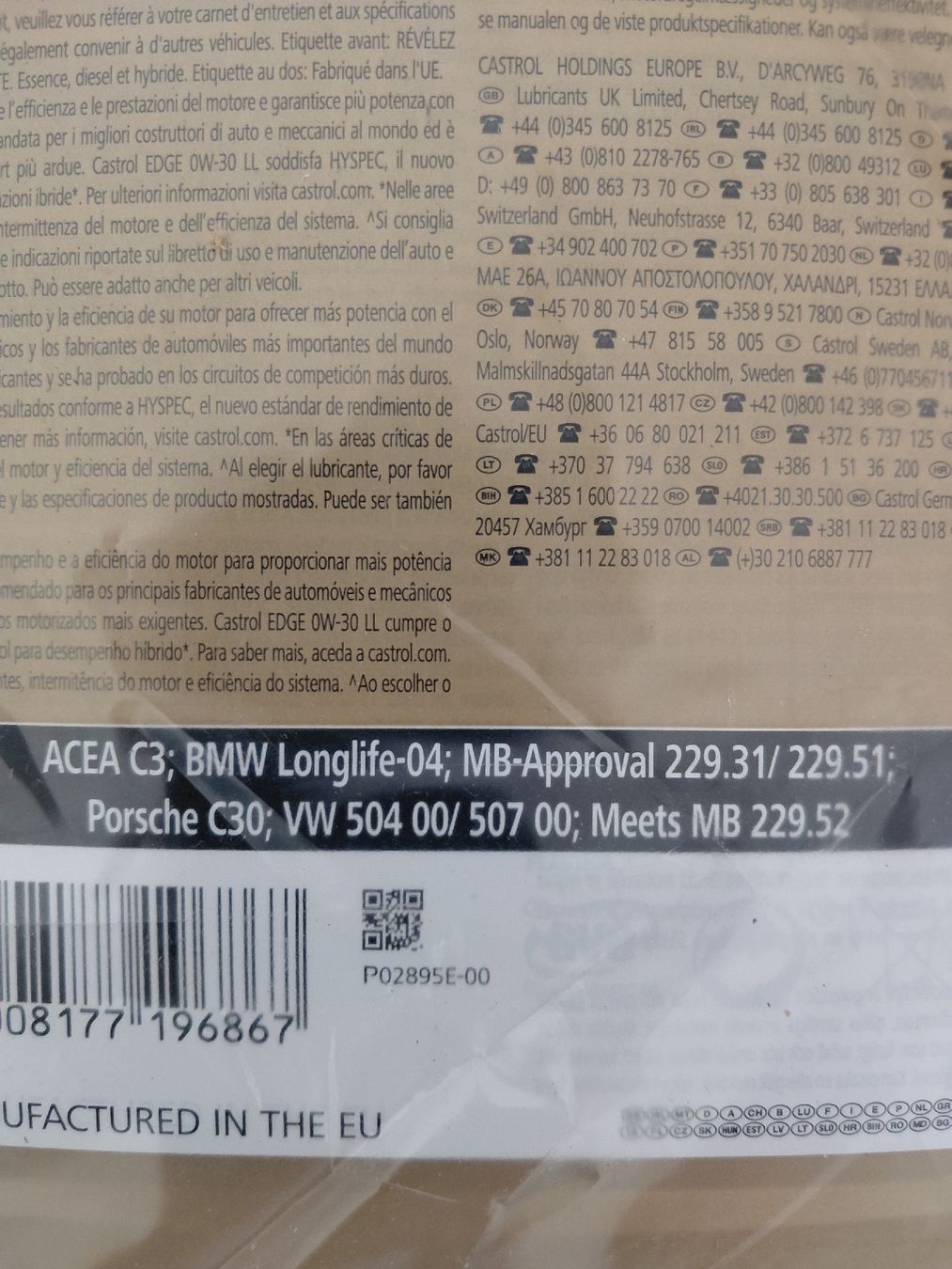Castrol Öl und Additive: Motorenöl – Neu und originalverpackt aus Winterthur von Wogesni 1