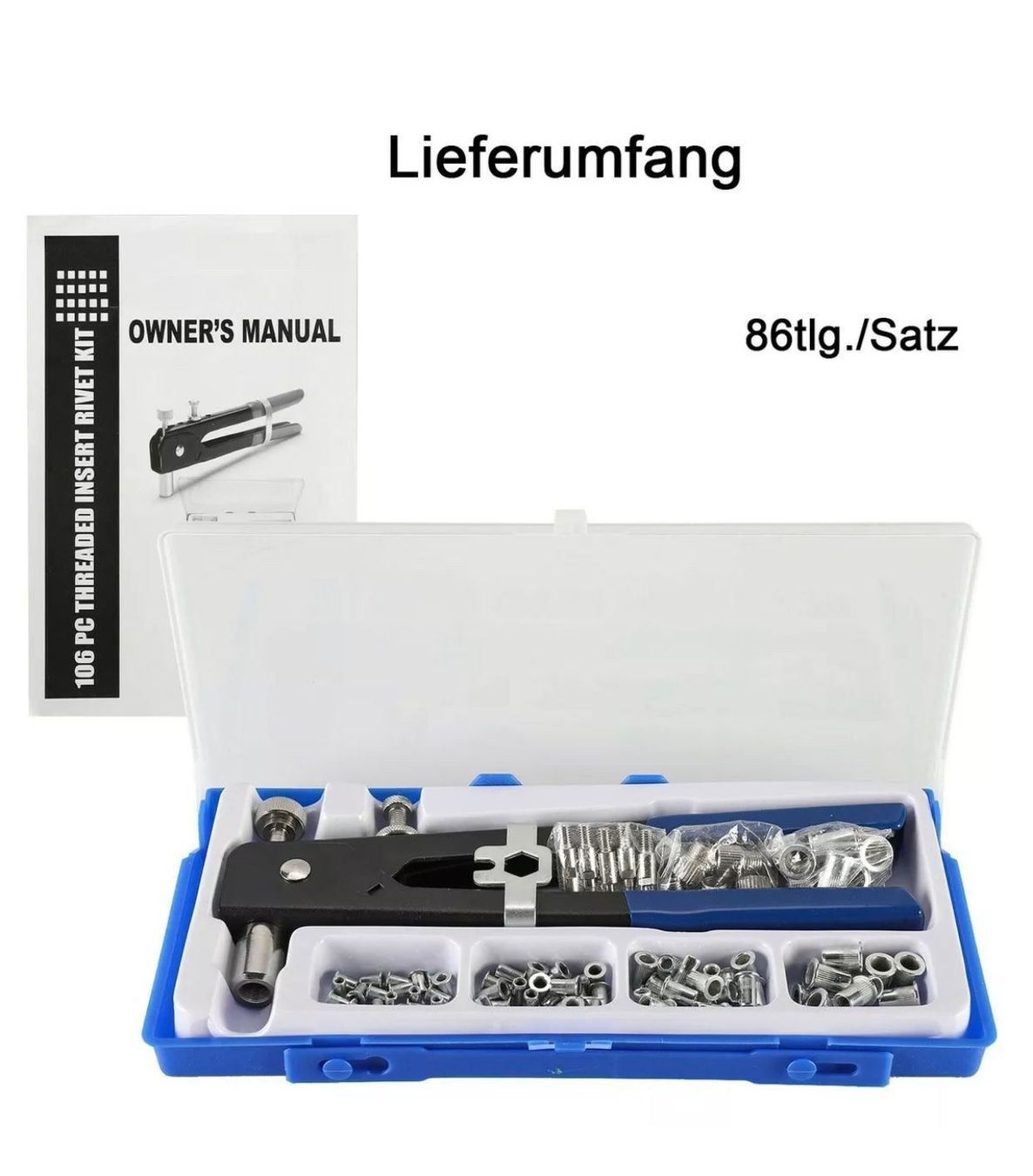 Tutti gli attrezzi: +86teilig Gewinde Nietmutter Pistolen Kit – Nuovo e nell'imballaggio originale da Amriswil venduto da JaJa-Express 2