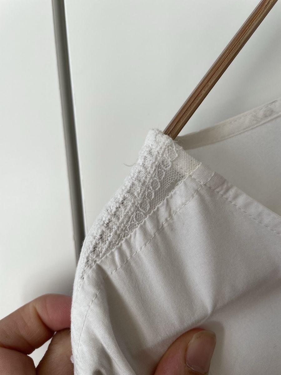 Tom Tailor Camicette: TOM TAILOR Elegante Bluse mit Spitzen-Manschetten – Gr 40 – Usato da Neukirch an der Thur venduto da bee88 4