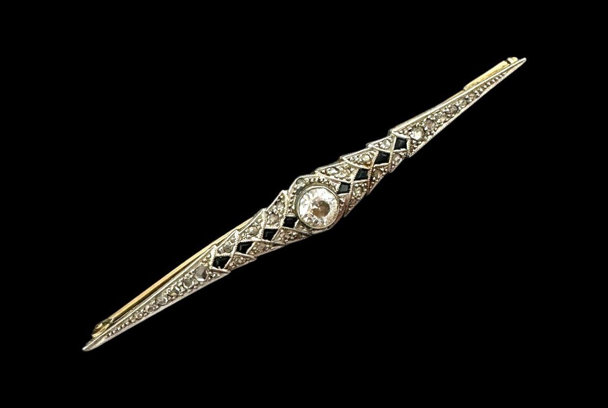 Spille & Fermagli: Antike Diamanten - Onyx - Stabbrosche um 1915 – Usato da Zuzwil SG venduto da artimmo 3