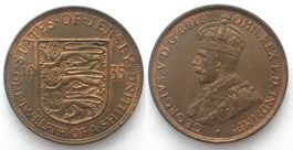 JERSEY 1/12 Shilling (Penny) 1935 GEORGE V. Bronze ERHALTUNG