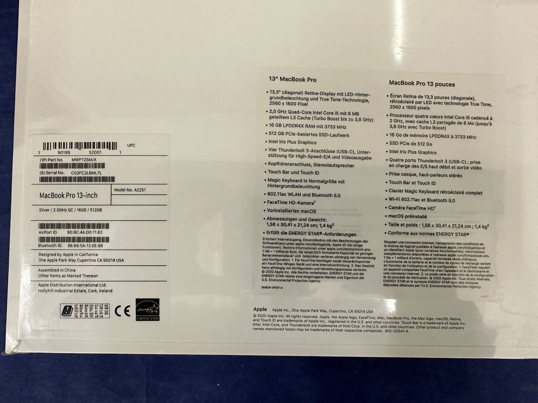 Apple Notebooks: MacBook Pro 13" – Neu und originalverpackt aus Liestal von FuV01 2
