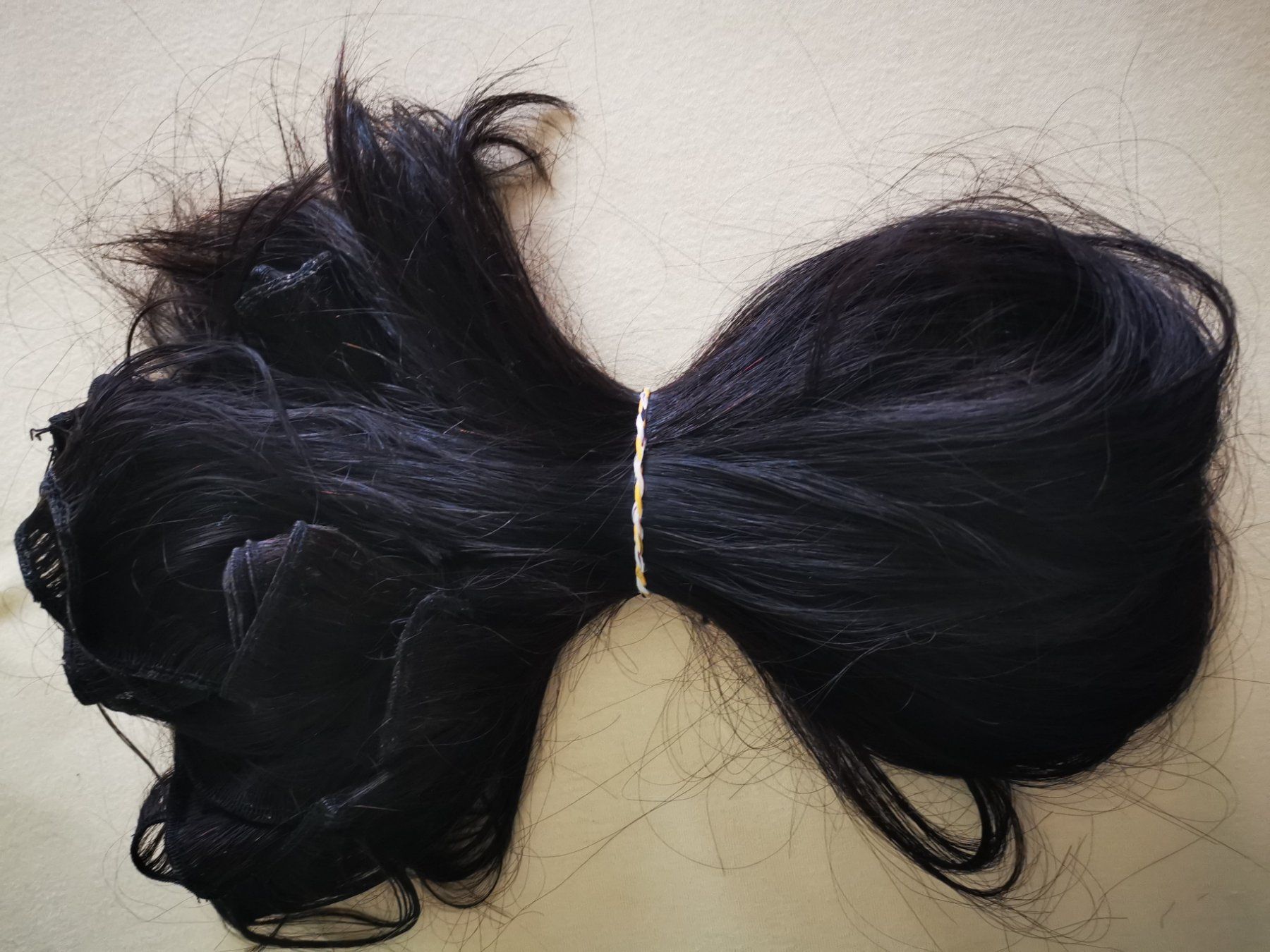 Parrucche: Mèches de cheveux naturels noirs - perruque / postiche – Usato da Courtepin venduto da mara_1808 2