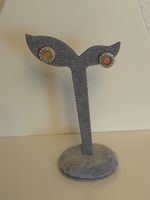 Schmuck-Ohrstecker mit Zirkonia und Turqoise, Sommer Schmuck