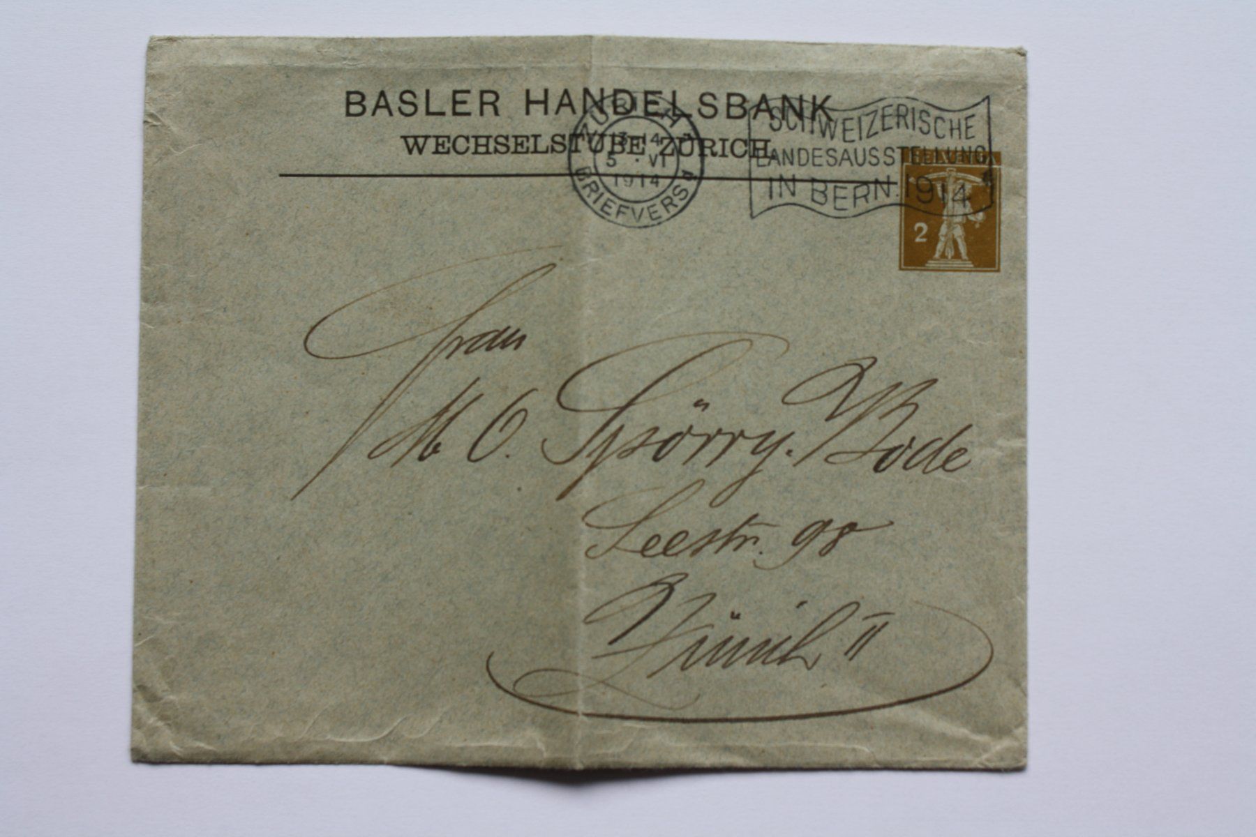 Couverts & Versandtaschen: Privatganzsache Umschlag 1914 – Gebraucht aus Buchrain von Donatello4