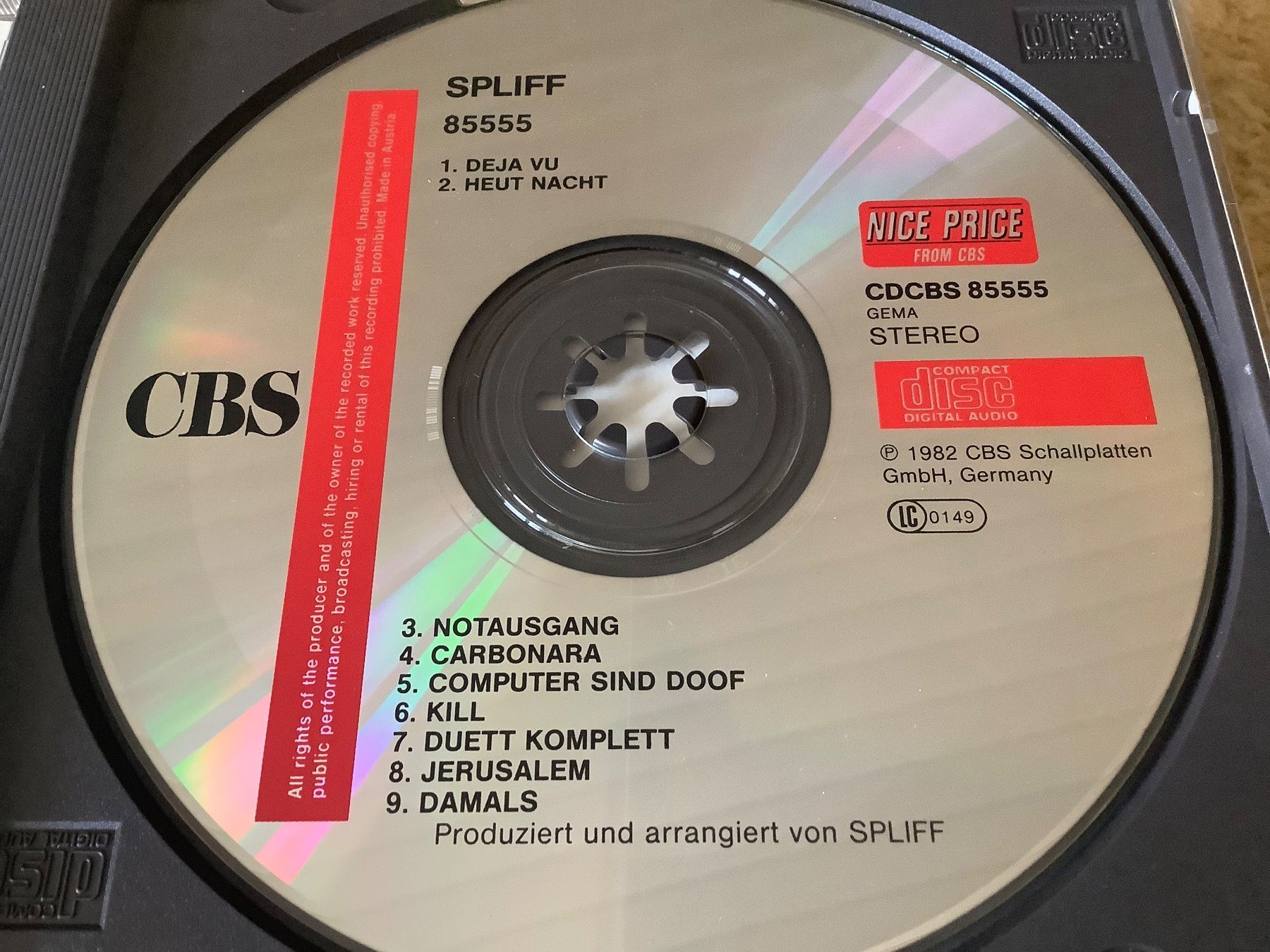 CD: SPLIFF *  85555 – Usato da herzogenbuchsee venduto da HIFIANER 1