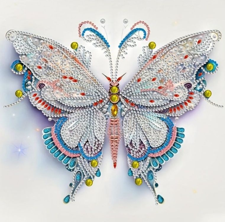 Kit Diamond Painting Pendente Farfalla - DIY Con Diamanti 5D, Catena Inclusa, Per Decorazione O Regalo - Foto 9