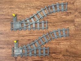 2x LEGO City Eisenbahn Weichen links