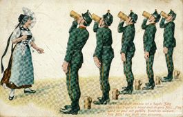 Militär Armee - Juxkarte Stempel 1908
