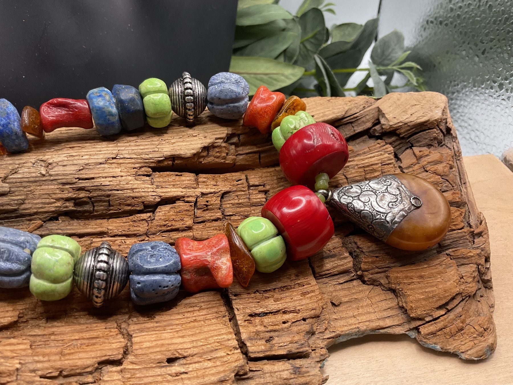 Catenine: Ethnokette aus versch. Materialien – Usato da luzern venduto da Alpendorf1 1