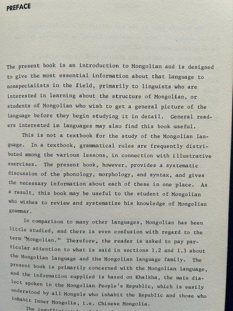 Libri: Mongolian Language Handbook, Nicholas Poppe – Usato da Bern venduto da oregonzwei 2
