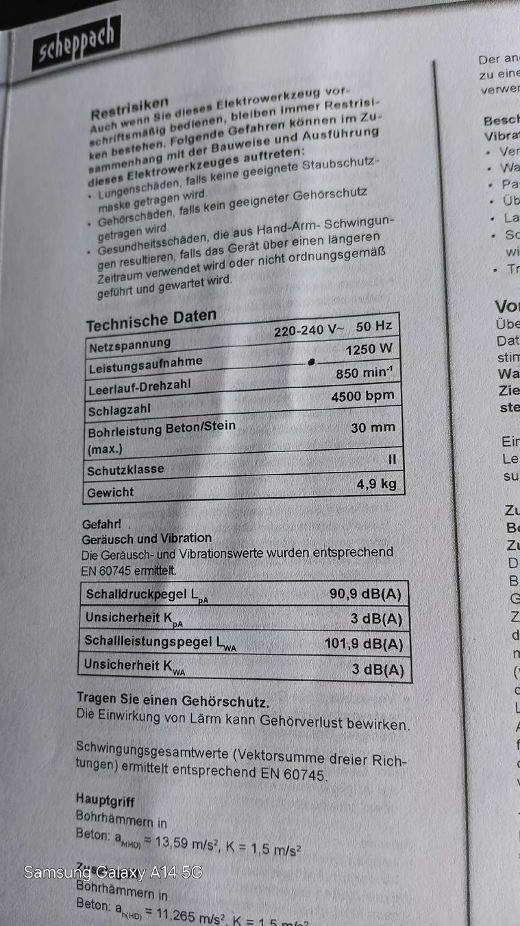 Scheppach Bohrmaschinen: Bohrhammer  – Neu (gemäss Beschreibung) aus Ettiswil von Soroy 3