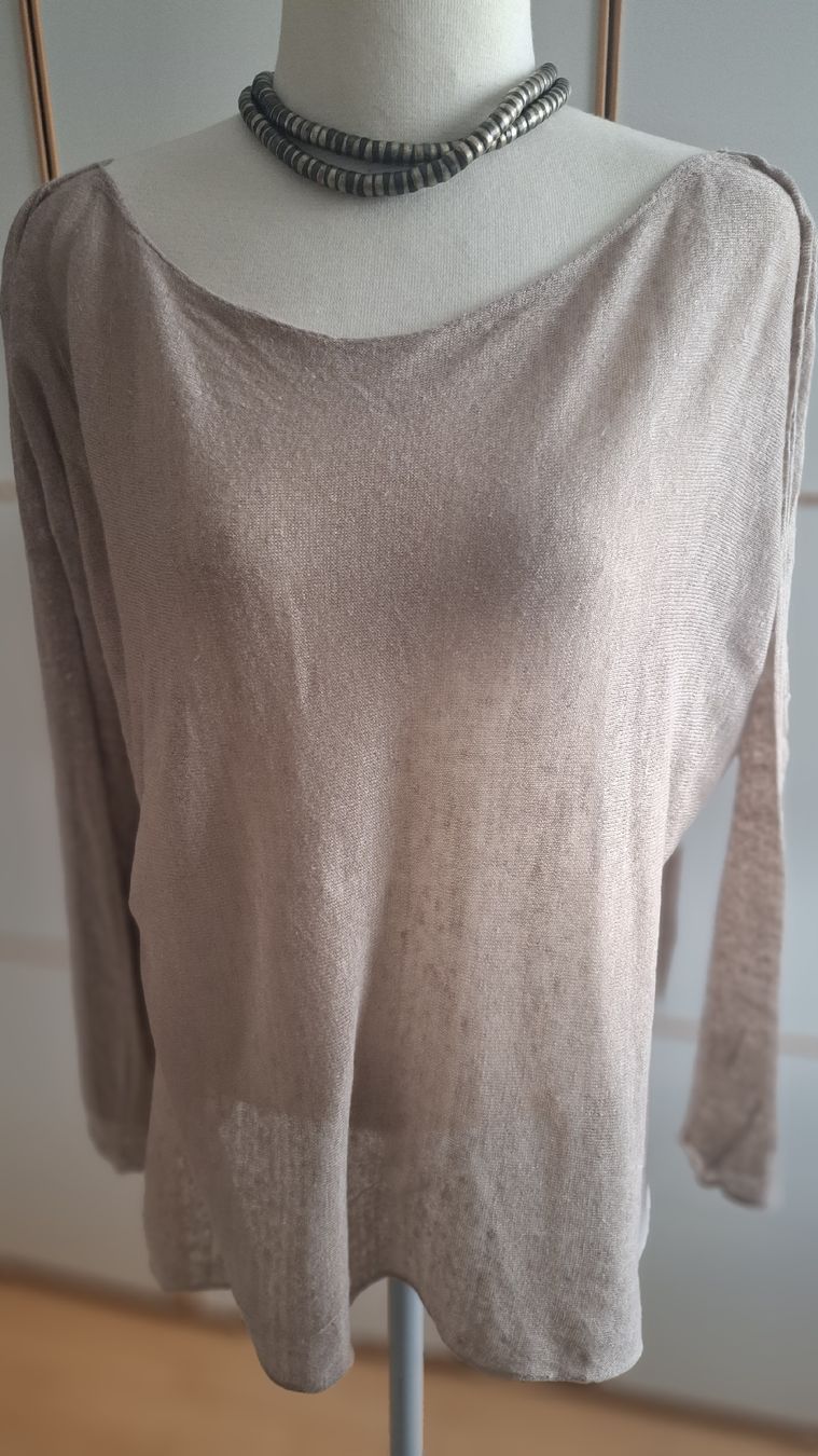 Stefanel Tops: Stefanel Shirt, Beige, Gr. M, Leinen – Gebraucht aus Balzers von silviahuaraz