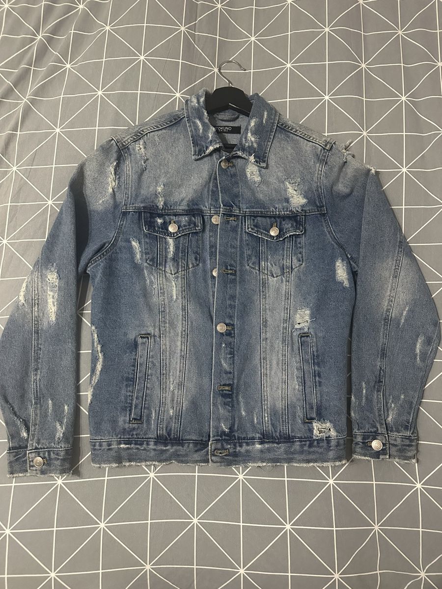 Giacche: Distressed Denim Jacket - Size M – Nuovo (secondo la descrizione) da Clarens venduto da Riviera_Friperie 1