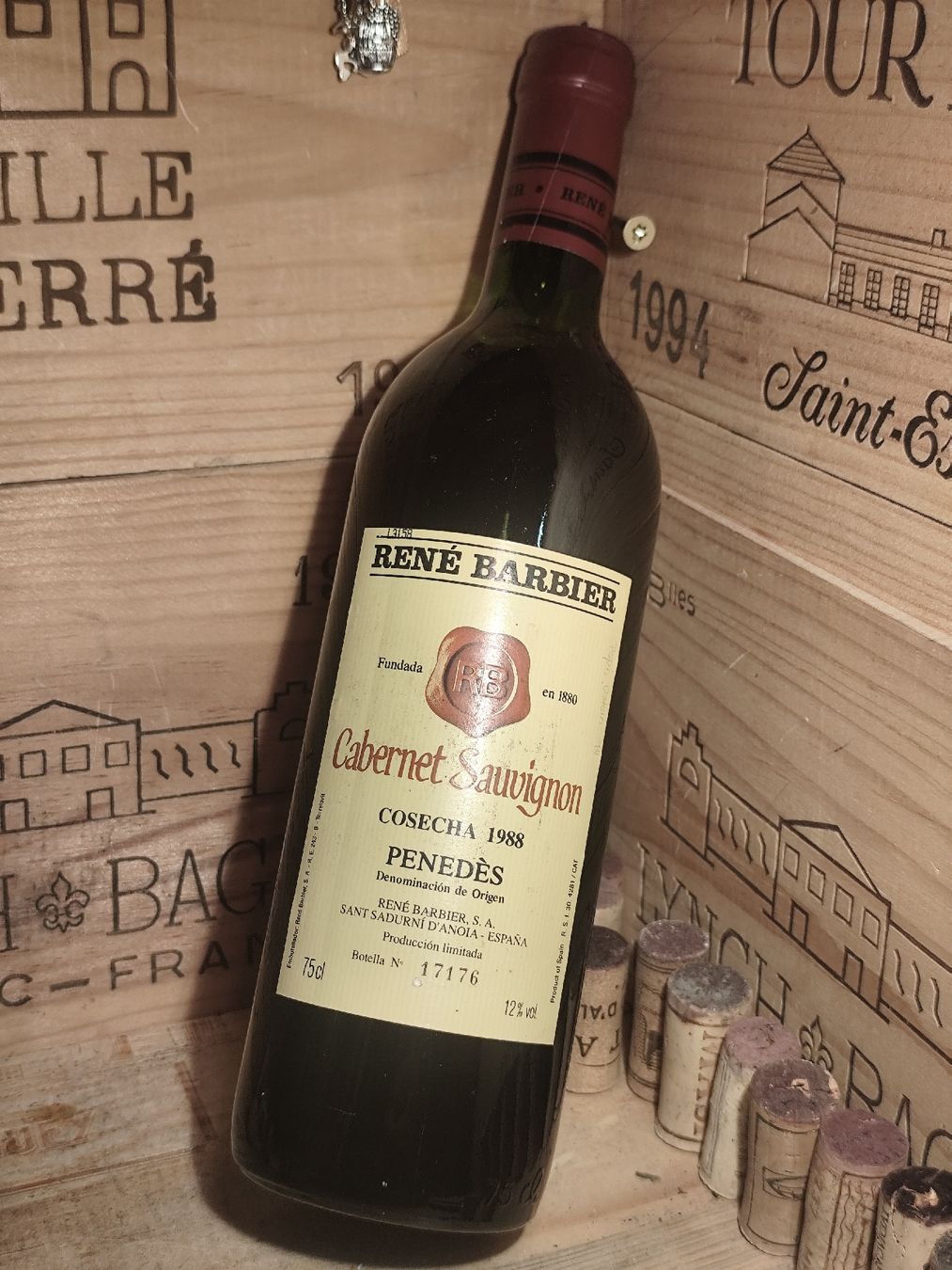 Vino: 1988 René Barbier, Cabernet Sauvignon, – Nuovo e nell'imballaggio originale da Büsserach venduto da Vintage-vins 5
