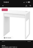 Schminktisch IKEA MICKE mit Spiegel & Beleuchtung