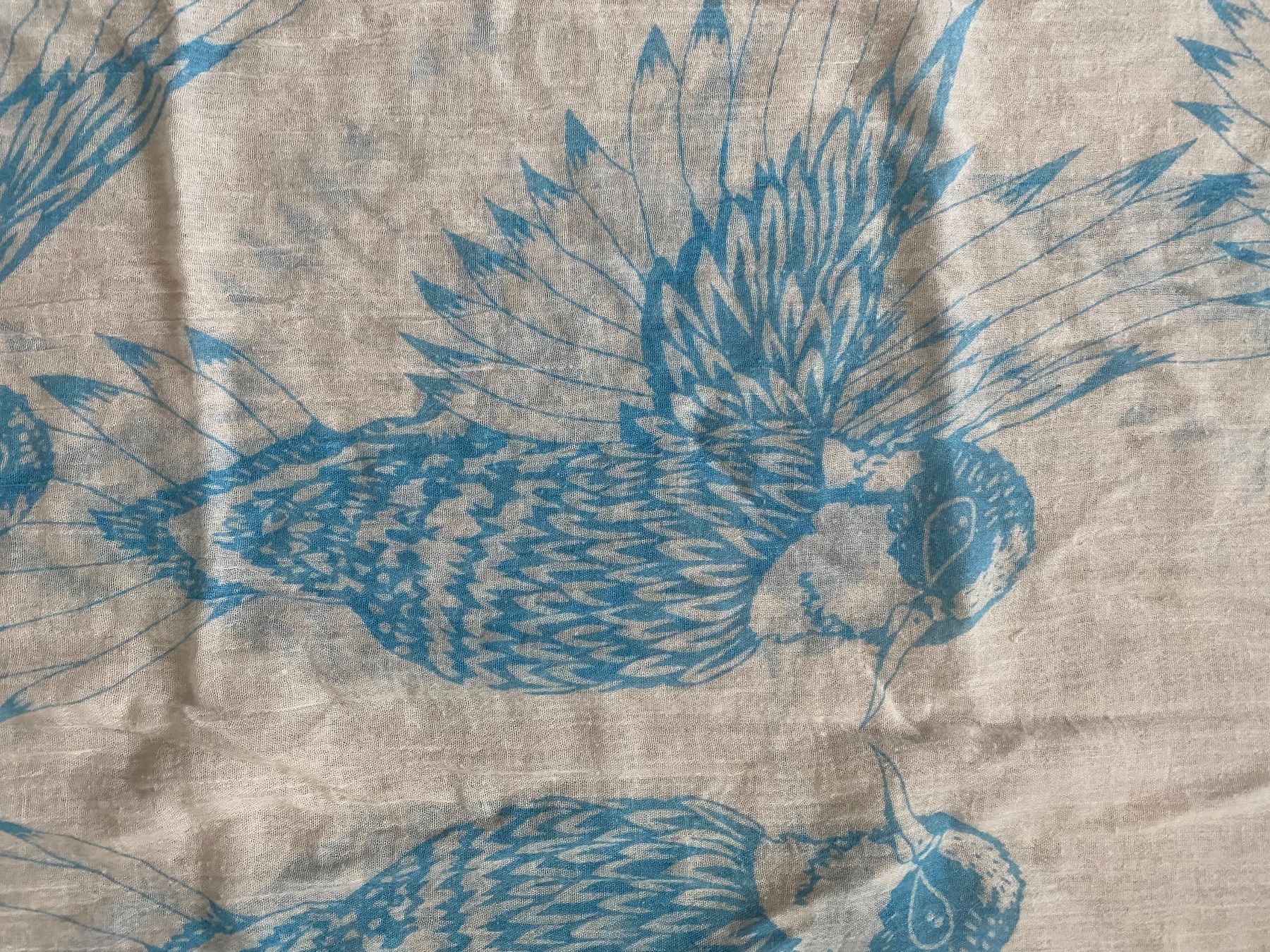 Foulard & Sciarpe: Leichter Sommer-Schal mit Vogelmotiv – Usato da Stadel b. Niederglatt venduto da sandart 2