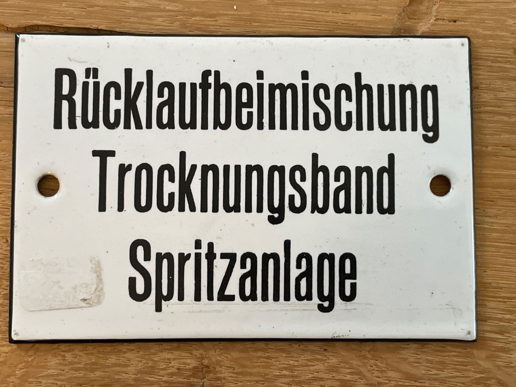 Schilder: Hinweisschild aus Email ca. 1980 – Gebraucht aus Winterthur von cheerio97 1