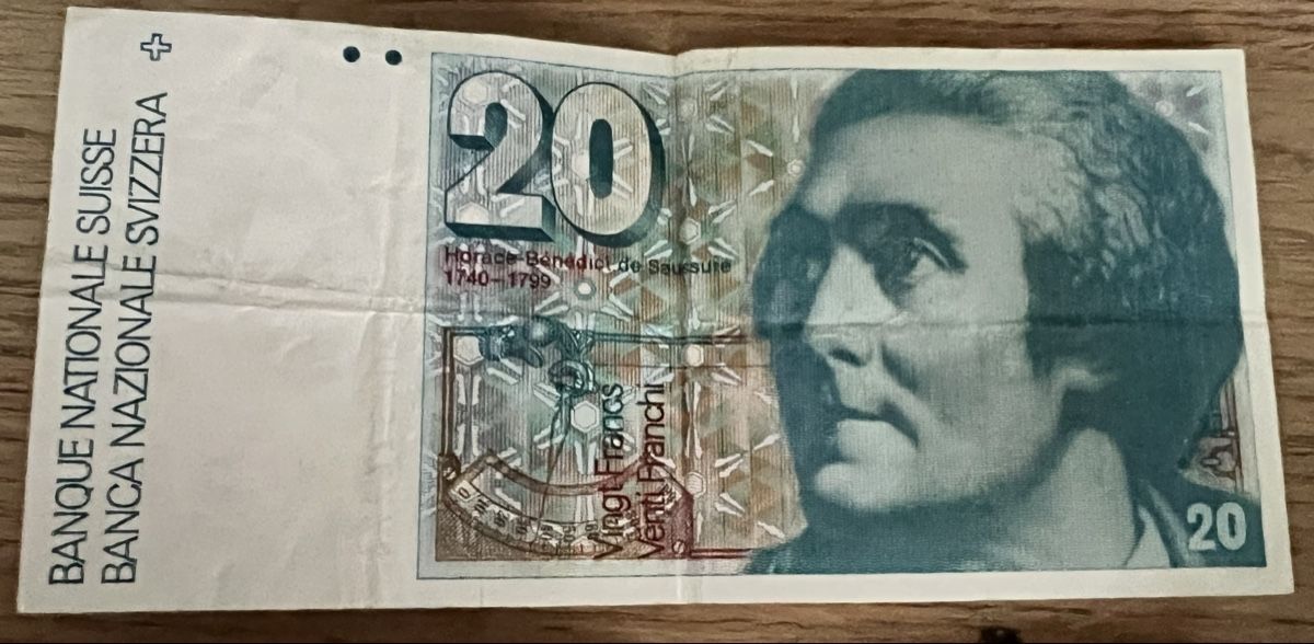 Banknoten: 100 Franken Note 20 Franken Note 10 Franken Note Schweiz  – Gebraucht aus Sevelen von Ritiplampi 4