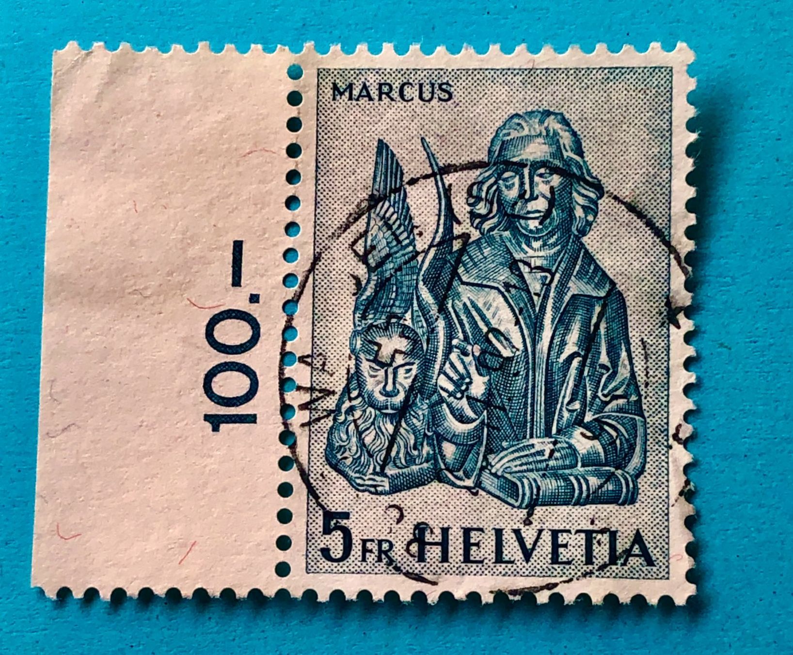 Tutti i francobolli: Nr.382 Evangelisten Markus Stempel    – Usato da Aarau venduto da Billa007