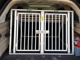 Hundetransportbox SCHMIDT Aluminium in gutem Zustand