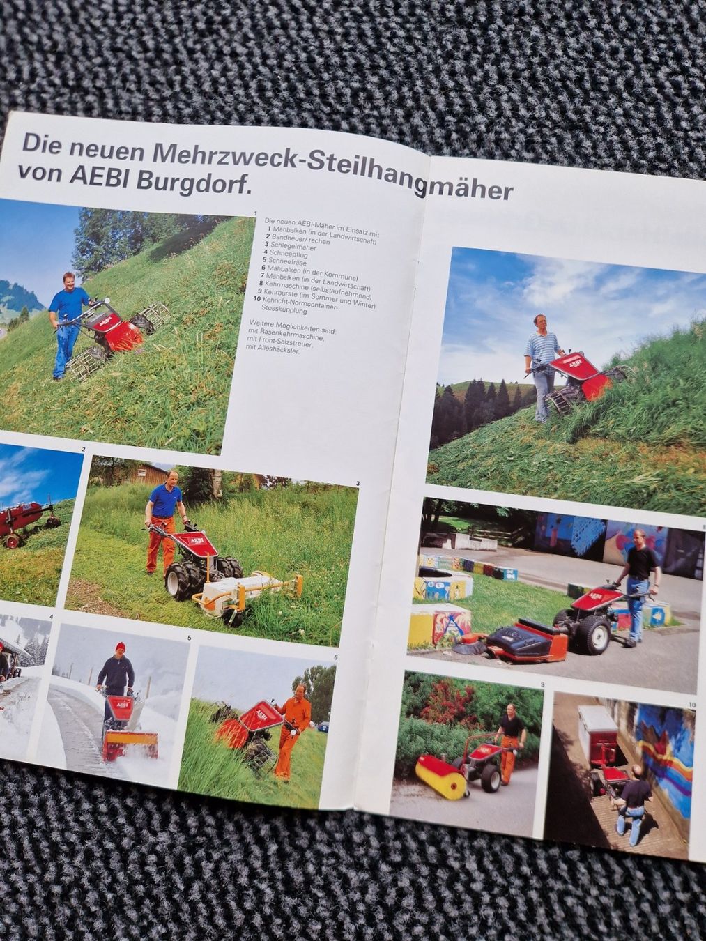 Aebi Trattori: Original Prospekt Aebi Motormäher AM18/AM20 – Usato da Dürnten venduto da Bachtel84 1