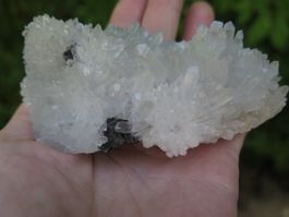Nadelquarz mit Kupferkies von Rumänien