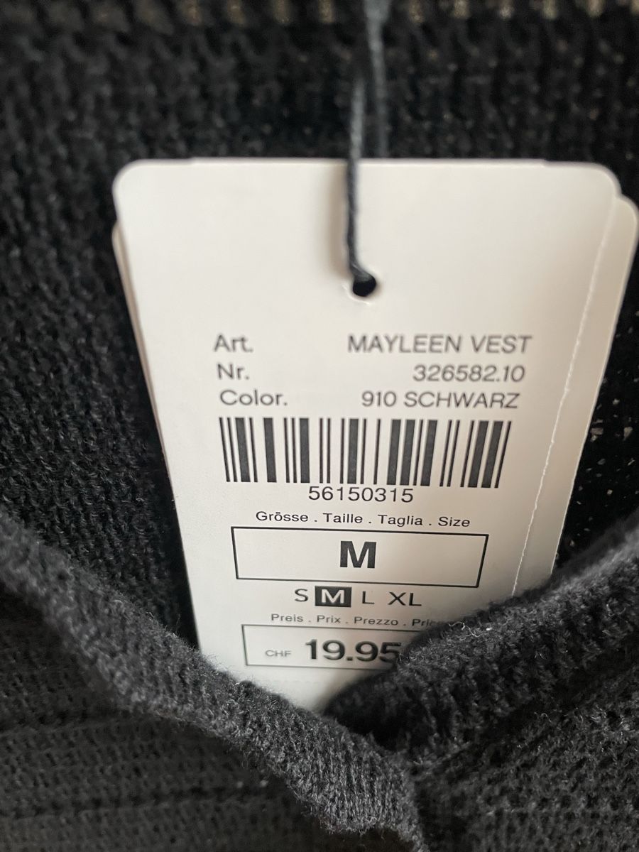 Top:  Strickweste schwarz Grösse M neu – Usato da Oberwil BL venduto da Petermib 1