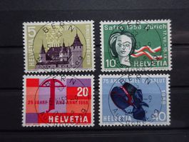 1958 Z-Nr. 334 - 337 ET-Voll BERN