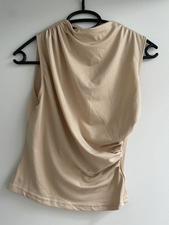 Damen Top ärmellos beige, Grösse S