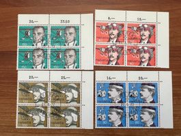 1977  CH Erstag gest.Viererblock mit Tab  (K103)