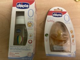 Chicco Schnuller und Flasche, 0m+, Neu und Originalverpackt
