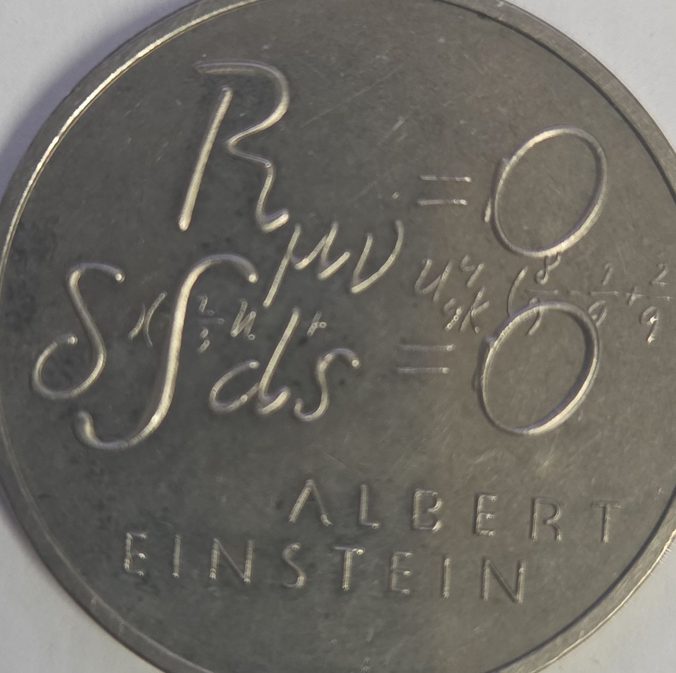 Tutti le monete: Pièce de monnaie, Albert Einstein avec formules – Nuovo (secondo la descrizione) da Martigny-Croix venduto da Tutu_7