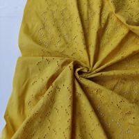 Bestickte Baumwolle Sangallo Batist 1.5x1.30m Fiori gialli