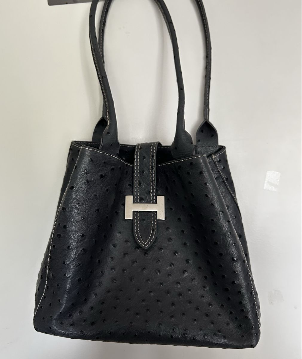Borse da donna: Graue Handtasche Straussenleder – Usato da Zürich venduto da ElsterAuge7
