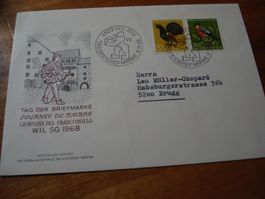 Brief Tag der Briefmarke 1968, Wil, Juventutefrankatur