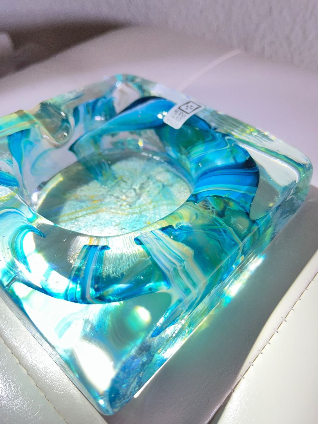 Portacenere: Mdina Aschenbecher Glas blau 12cm – Usato da Männedorf venduto da Maru83 2