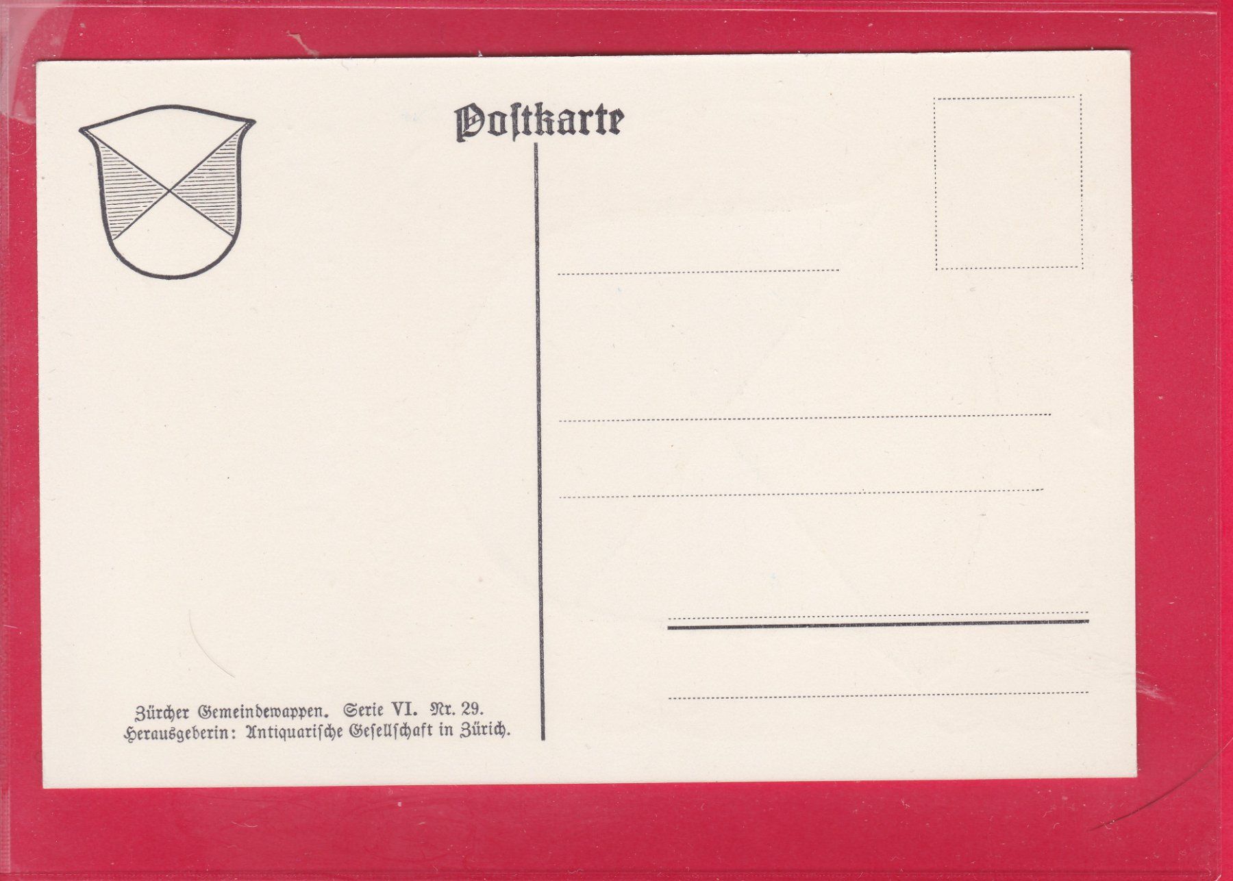 Ansichtskarten: ZÜRCHER GEMEINDEWAPPEN, NEFTENBACH – Gebraucht aus Oberrieden von Gebirgsstelze 1
