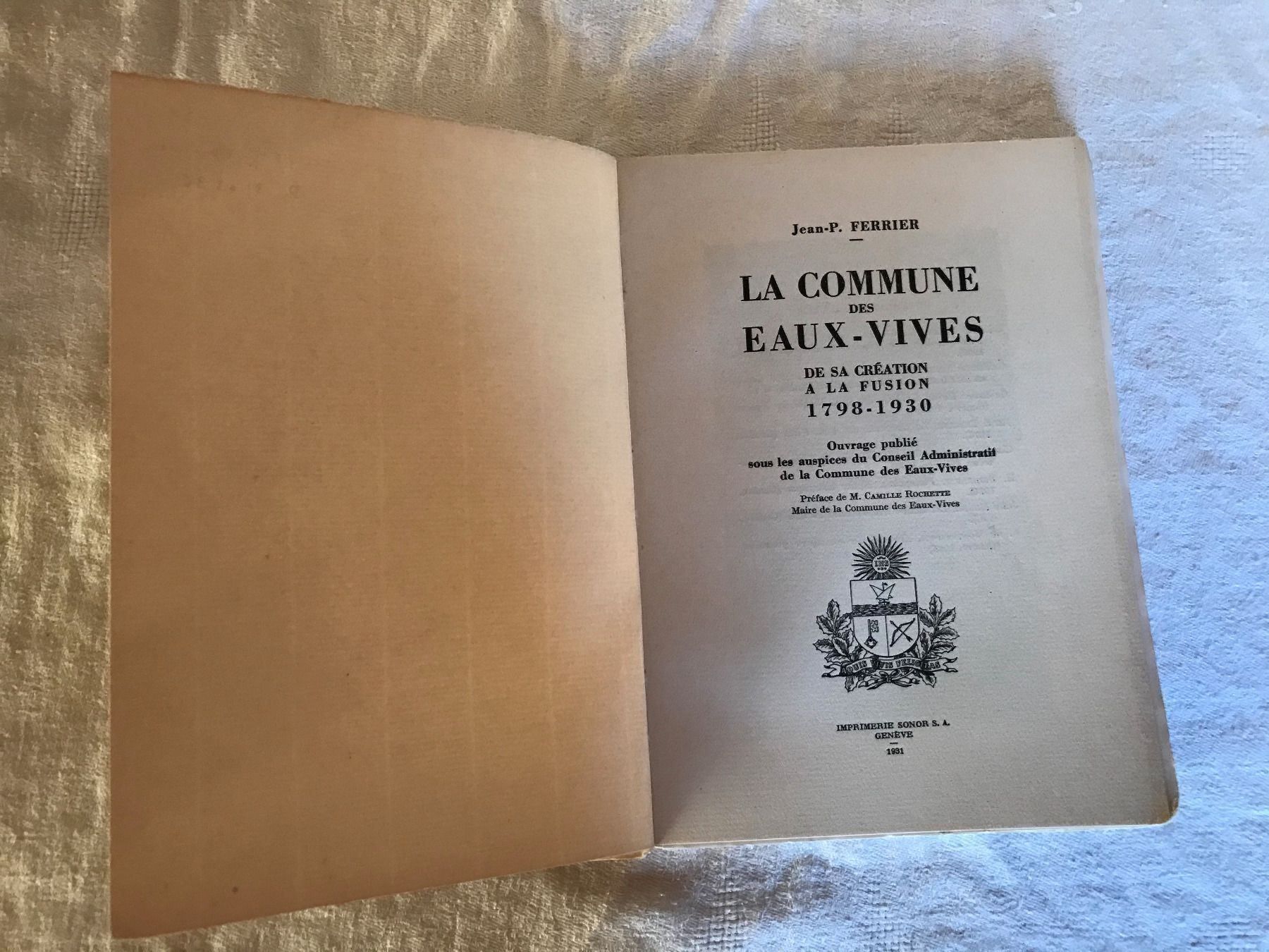 Libri: La commune des Eaux-Vives de 1798 à 1930 – Usato da Ste-Croix venduto da mjmg 1