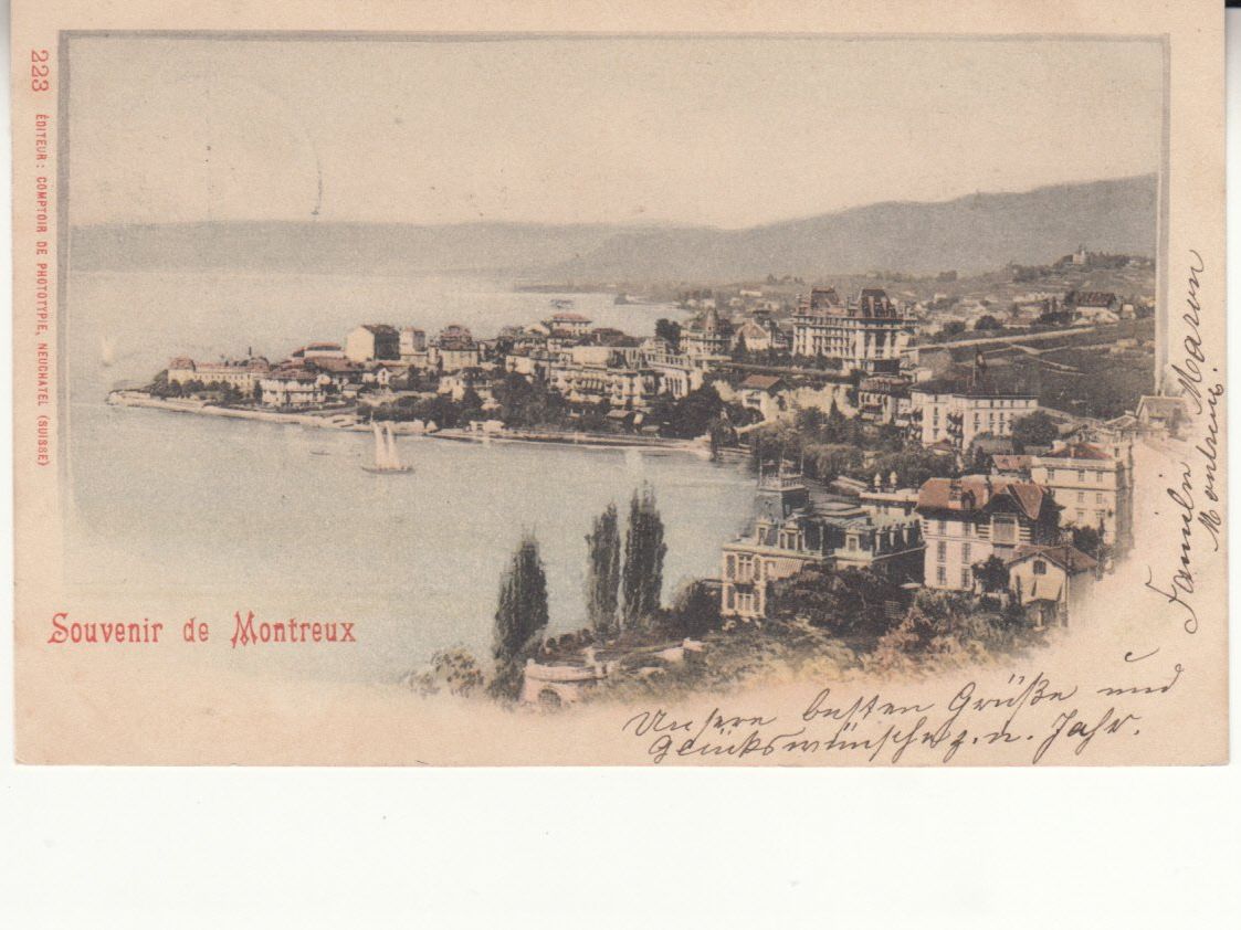 Cartoline postali: Montreux 1901 – Usato da Bürglen TG venduto da StampGraf
